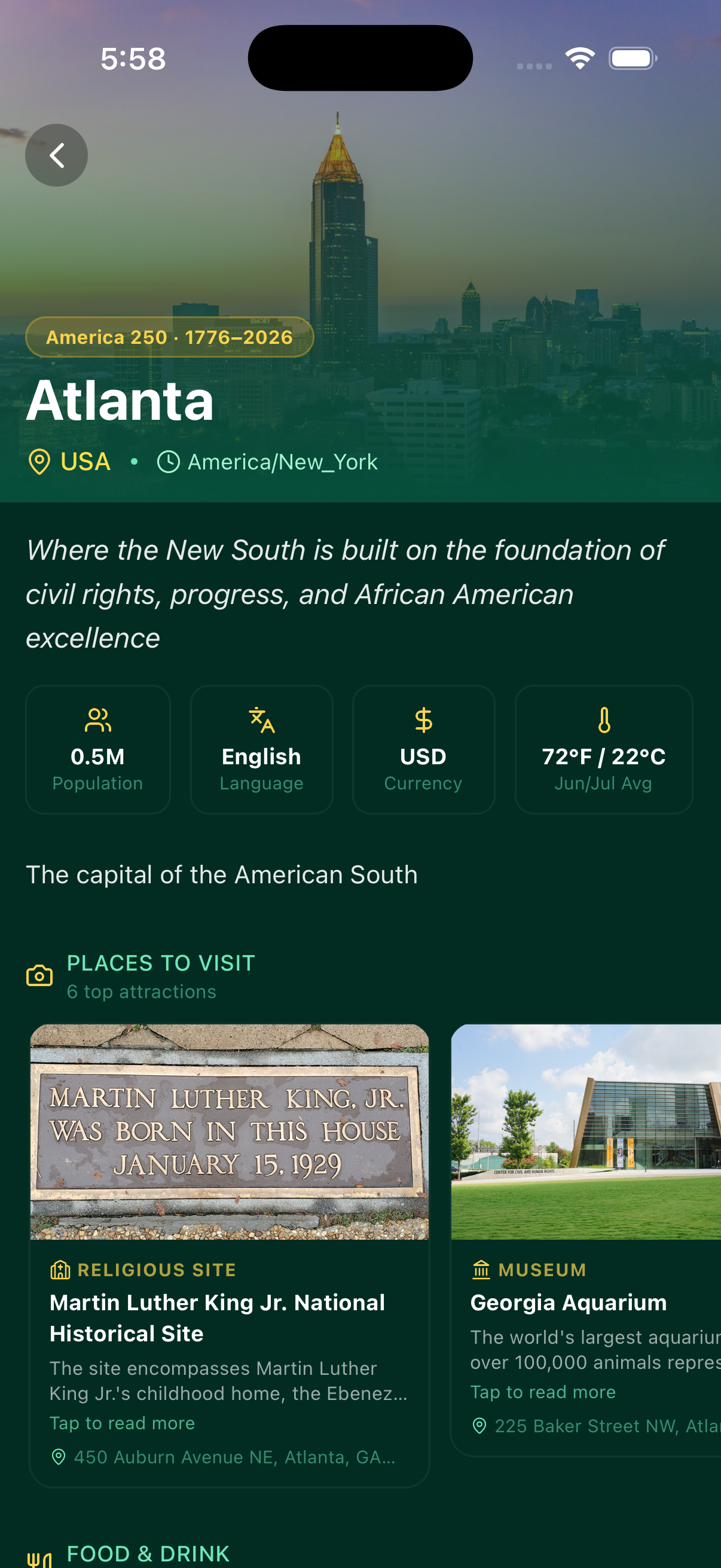 Atlanta host city guide